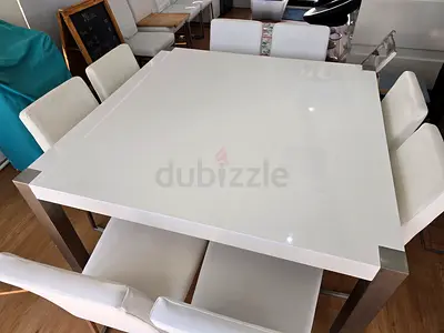 Contemporary 8-seater dining room set originally purchased from Home Centre.