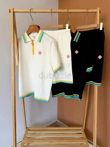 Casa Blanca Casual Polo Shirt and Skirt Set - White Black, Small Collection