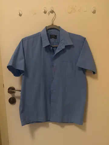 Blue Short Sleeve Button Down Shirt
