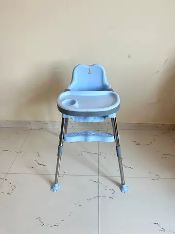 Lightweight Baby High Chair with Removable Tray - Blue