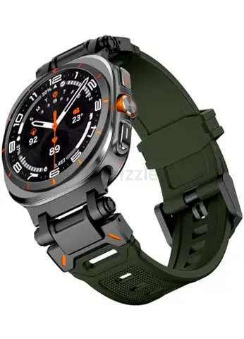 Rugged TPU Silicone Sport Strap with Stainless Steel Connector for galaxy ultra 47mm bands