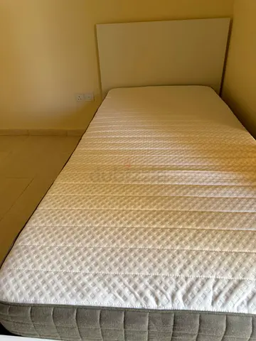 IKEA malm single size storage bed frame with IKEA mattress