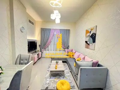 اول ساكن افخم وارقى غرفة وصاله مفروشه بالكامل فرش VIP للايجار الشهري في كورنيش عجمان