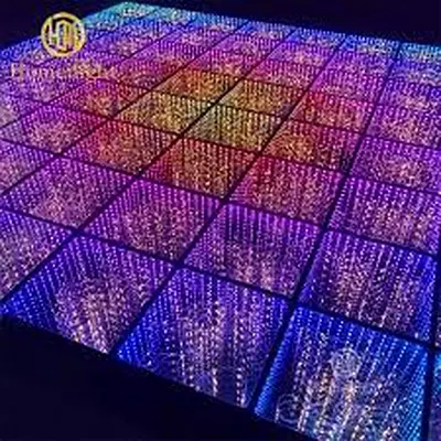 LED Infinity Mirror Dance Floor Panels - Modular RGB Light Tiles