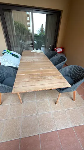 Balcony table set 1 table + 6 chairs
