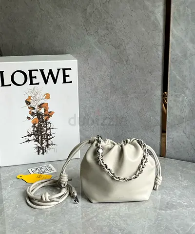 Loewe Mini Flamenco Purse Bag in Sea Salt Nappa Lambskin