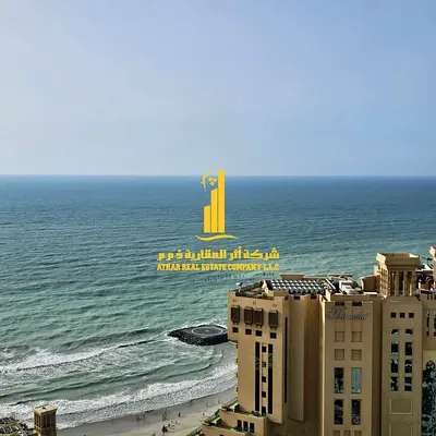 Luxurious and elegant 3-bedroom apartment with a fully furnished VIP-style living room for monthly rent in Ajman Corniche
