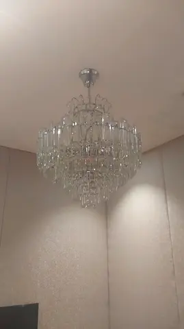 Crystal chandelier ceiling light - elegant tiered design