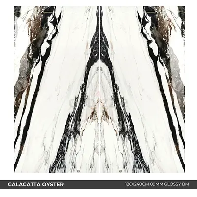 Calacatta Oyster Marble-Effect Large Wall/Floor Tile 120x240cm