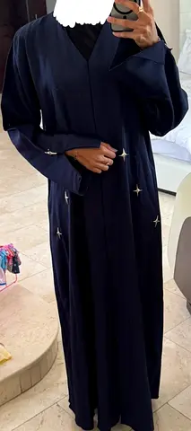 Navy Abaya with Subtle Star Embellishments - Excellent Condition, Size 54, Never worn