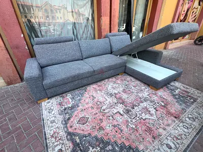 Selling Ikea Sorvoline L Shape Sofa dark gray