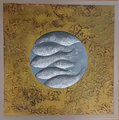 Modern Textured Mixed Media Wall Art
