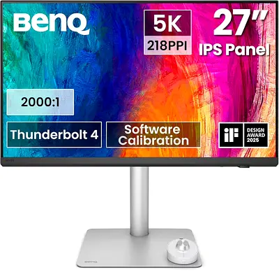 BenQ 27 5K IPS Monitor with Thunderbolt 4 (218 PPI) - Excellent Condition