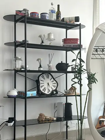 Modern Glass Shelving Unit For Sale