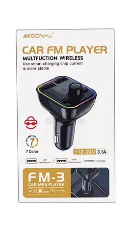Car FM Transmitter Bluetooth MP3 Player with Dual USB Charger (FM-3)