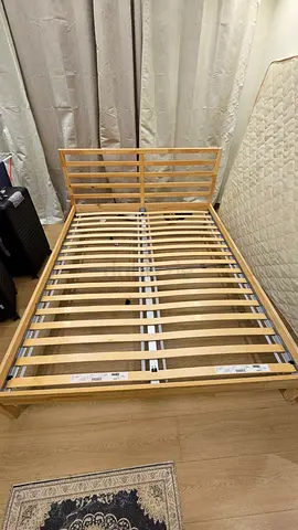 IKEA Pine Double Bed Frame with Slats - Good Condition