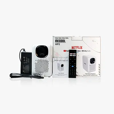 MECOOL KP2 Compact Smart Projector with Remote and Box - Not used