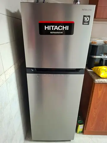 Hitachi Top Freezer Refrigerator - 2-Door, Silver