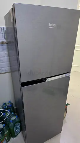 Beko Top Freezer Refrigerator - Stainless Steel Finish, Very Good Condition