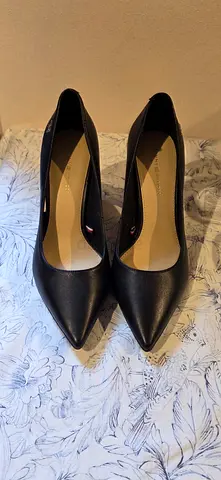 Black Pointed Toe High Heel Pumps - Size 38