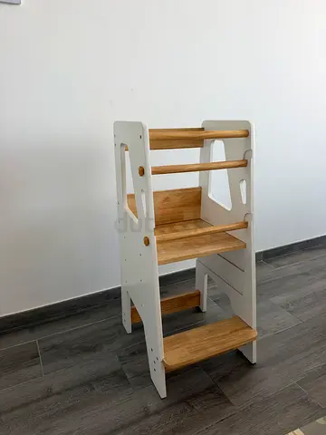 Wooden Learning Tower for Kids Boys Girls 1-3