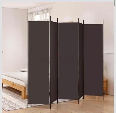 5-Panel Room Divider Folding Privacy Protection Screen Room Separator Paravent Wall Partition