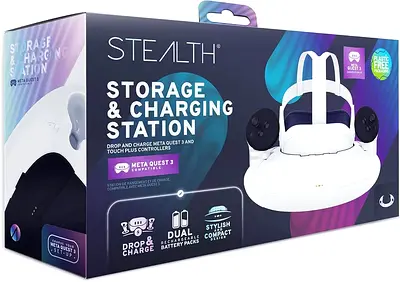 Stealth Storage Charging Station for Meta Quest 3 / Touch Plus Controllers