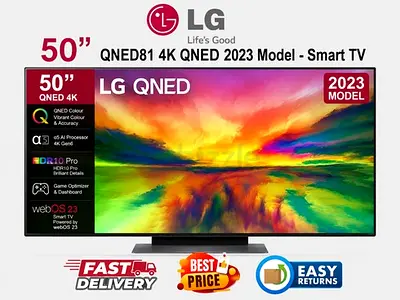 LG 50 Inch Smart TV UAE - QNED81 120Hz 4K Gaming TV - FREE DELIVERY, WARRANTY