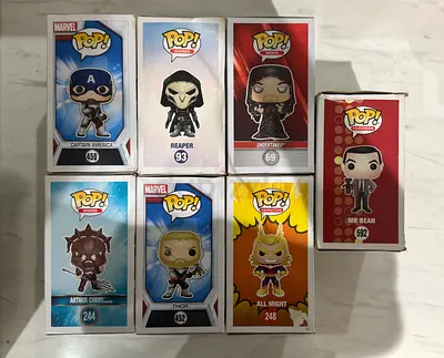 7 Funko Pop Figures