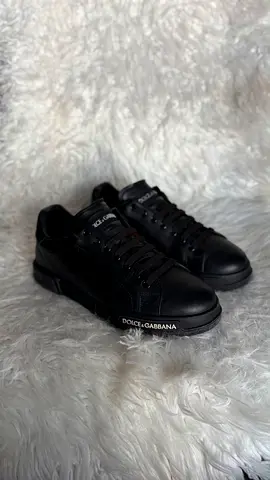 Dolce Gabbana Black Leather Sneakers — Mens Size (please confirm)