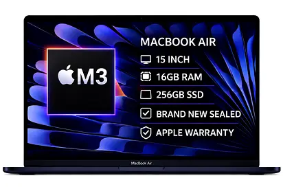MacBook Air M3 - 16GB RAM, 256GB SSD - 15” - Brand New Sealed
