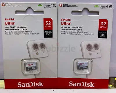 New SanDisk Ultra 32GB microSDHC UHS-I Card (2-pack)