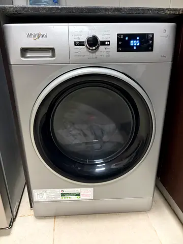 Like-New Whirlpool 9kg/6kg Front-Load Washer-Dryer – 6 FreshCare, Digital Display