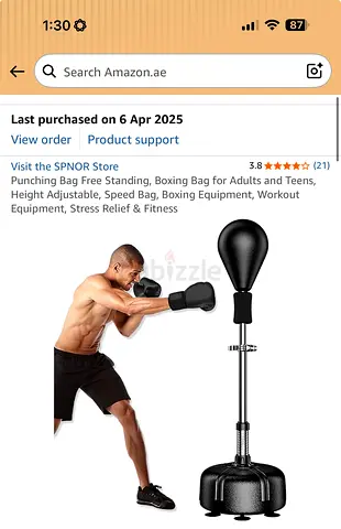 Adjustable Freestanding Punching Bag with Speed Ball