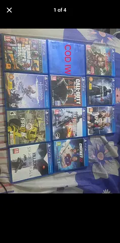 Ps4 with gaming monitor and 11 games