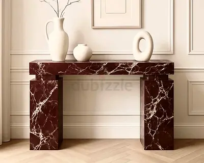 Console Table Natural Roza Lavando Marble