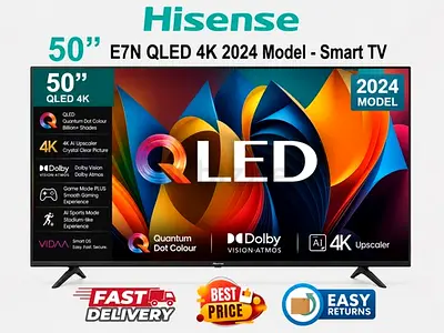Hisense 50 Inch Smart TV UAE - E7N QLED 4K TV - FREE DELIVERY, WARRANTY