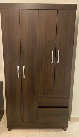 Wooden Wardrobe / Armoire - Dark Brown, Excellent Condition