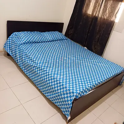 Double bed with mattress  cupboard