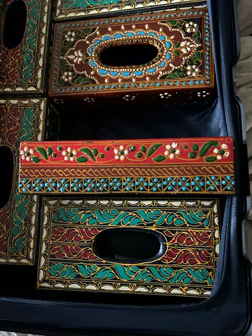 Hand Made Wooden Tissue Box
