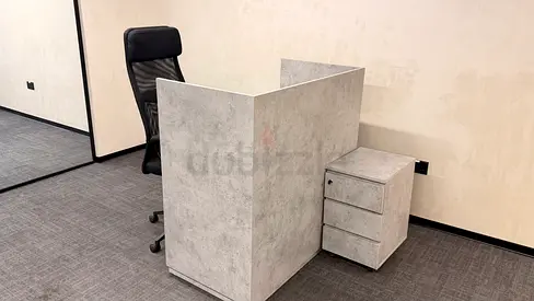Modern Office Desk and Side Drawer Unit