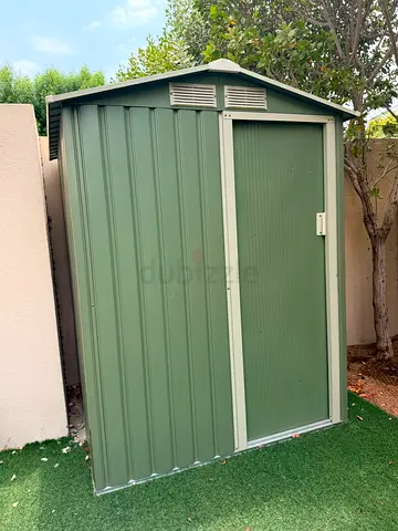 Used Metal Garden Storage Shed - Compact Green
