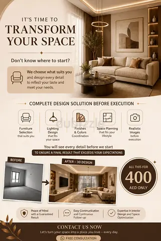 Furniture design and interior design living room bedroom and villa