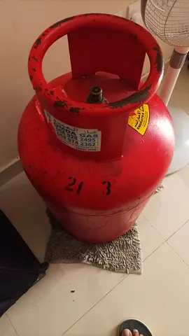 Used Red LPG Gas Cylinder (Household) - Good Condition
