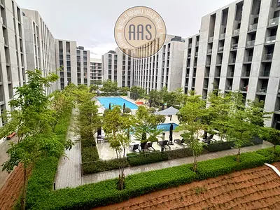 1 BEDROOM APARTMENT WITH POOL VIEW-ALL AMENITIES FREE-RENT 55k