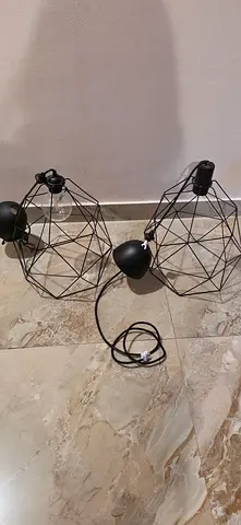 Pair of Black Geometric Pendant Light Shades - Modern Industrial from Ikea
