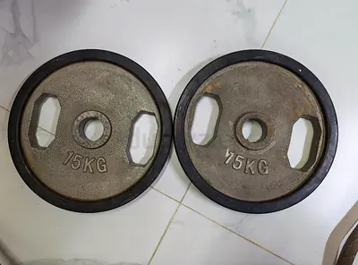 15 kg Olympic-style rubber-coated weight plate