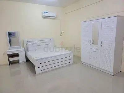 Modern White Bedroom Set with Wardrobe, Bed and Dressing Table