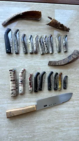 Lot of Vintage/Handmade Knife Handles, Horn Pieces and Kitchen Knife — , SEND YOUR OFFER ALL TOGETHR
