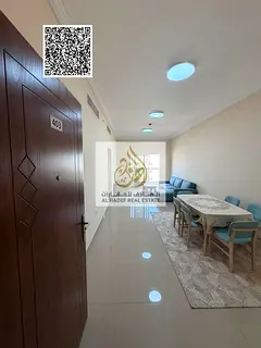 Two-bedroom apartment with a living room for rent, first occupancy, with built-in wardrobes.